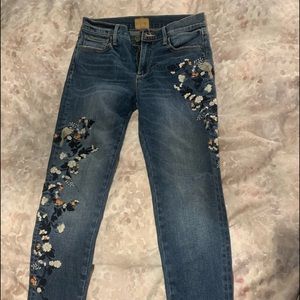 Free People Embroidered Jeans